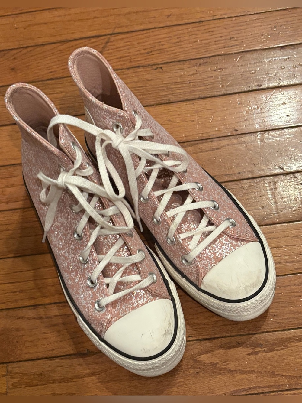 Chuck Taylor All Star Lift High-Top Platform “SHINEFETTI” Pink Glitter W 8.5